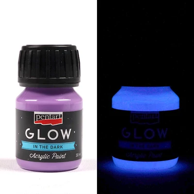 Akrylová farba svietiaca v tme Pentart Glow, 30 ml - fialová