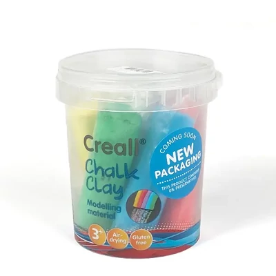 Sada plastelíny, Creall Chalk Clay, Happy, 750 g – 6 ks
