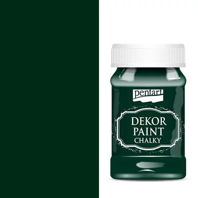 Kriedová farba Pentart Dekor Paint Chalky, 100 ml- borovicovo zelená