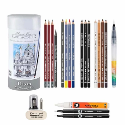 Sada na kreslenie a skicovanie Cretacolor Urban Sketching Set, 22 ks