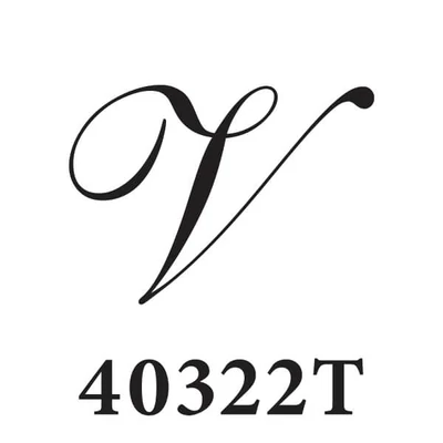 Vosková pečatiaca hlavica, J. Herbin, 24 mm, mosadz - písmeno V