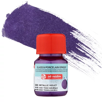 Farba na sklo a porcelán Art Creation, krycia, 30 ml - 8203 metallic violet