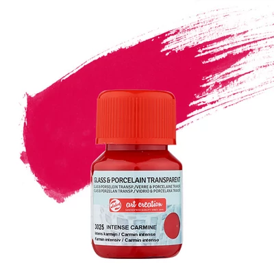 Farba na sklo a porcelán Art Creation, transparentná, 30 ml - 3025 intense carmine