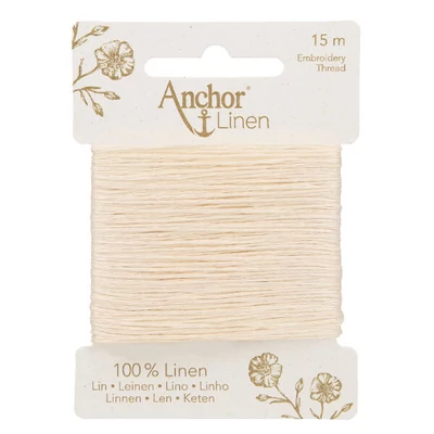 Vyšívacia niť, Anchor Linen, 15 m - 02 perleťová