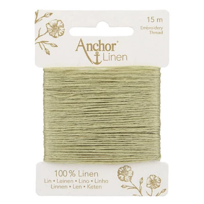 Vyšívacia niť, Anchor Linen, 15 m - 26 pistácia