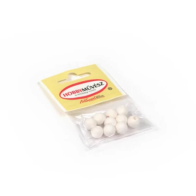 Papierové guličky lisované v balení - 10 mm, biele, 10 ks