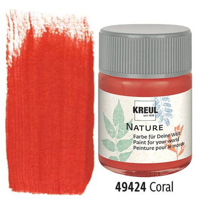 Prírodná, ekologická farba Nature, Kreul, 50 ml - coral