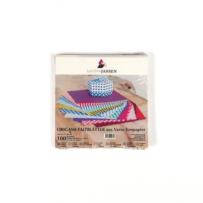 Papier na origami, vzorovaný - 70 g, 100 listov, 10x10 cm - vario