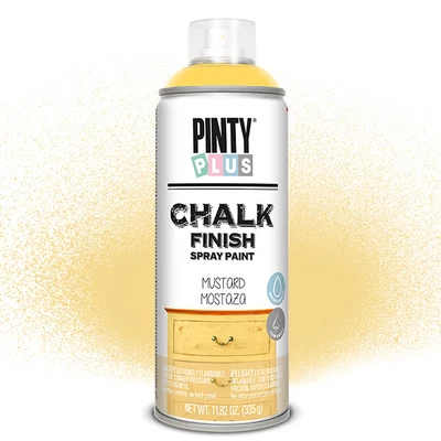 Kriedová farba v spreji, Chalk Paint, Pinty Plus - horčicová žltá