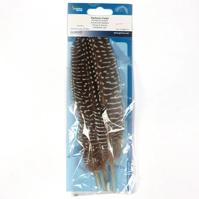 Perličkové perie, 16-19 cm, 5 ks - prírodné