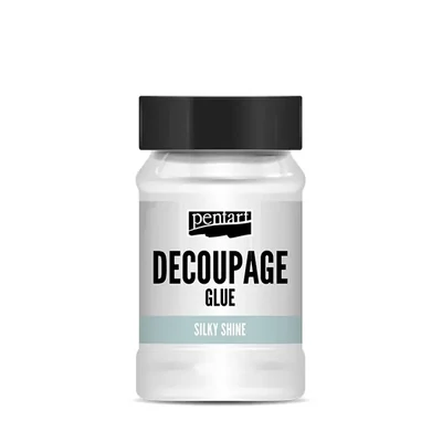 Lepidlo a lak na decoupage v jednom Pentart, 100 ml - s hodvábnym leskom