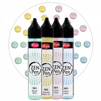 Sada bodkovacích pier Zen Pen, 4x28 ml - Ľahkosť