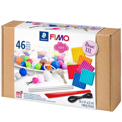 Sada modelovacej hmoty do rúry FIMO Soft Basic XXL Set, 26x57 g s doplnkami