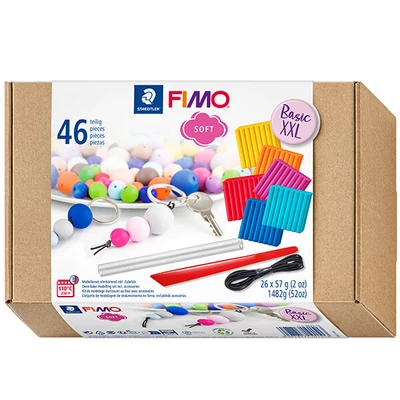 Sada modelovacej hmoty do rúry FIMO Soft Basic XXL Set, 26x57 g s doplnkami