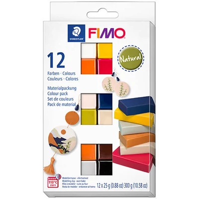 Sada modelovacej hmoty do rúry FIMO Soft Colour Pack, 12x25 g - Natural Colours