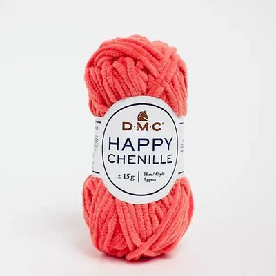 Amigurumi ženilková priadza DMC Happy Chenille, 15 g – 32, koralová