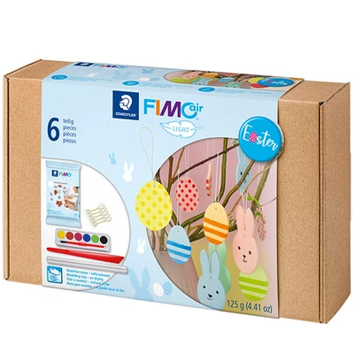 FIMO Air Light Easter Set, sada veľkonočných modelovacích hmôt, 125 g s doplnkami