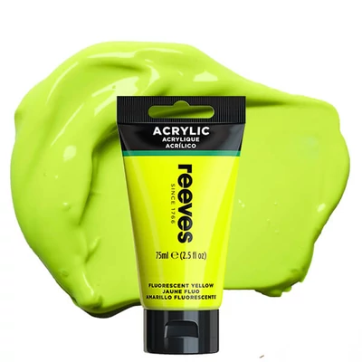 Akrylová farba Reeves, 75 ml - fluorescent yellow