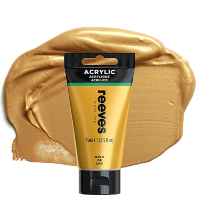 Akrylová farba Reeves, 75 ml - gold