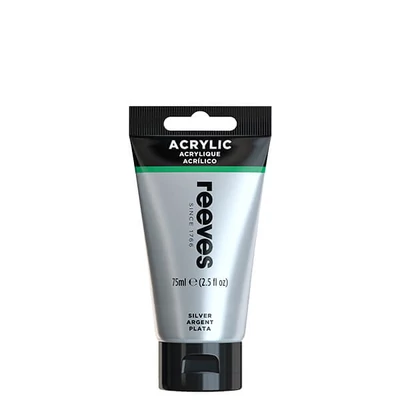 Akrylová farba Reeves, 75 ml - silver