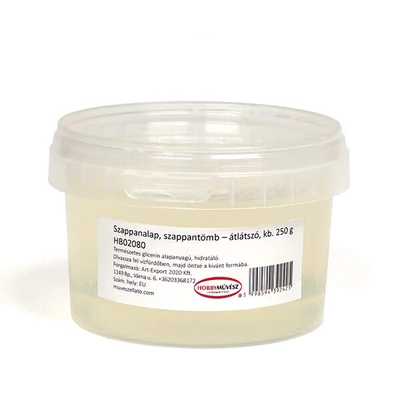 Mydlový blok, mydlový základ, 250 g - transparentný