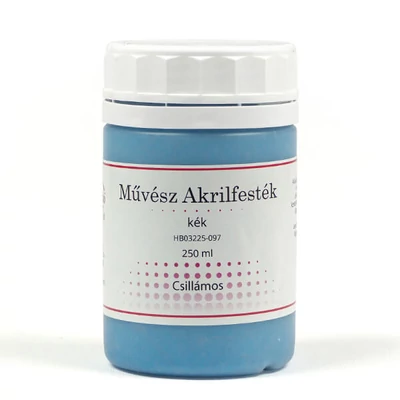 Umelecká akrylová farba, 250 ml - trblietavá, 97, modrá