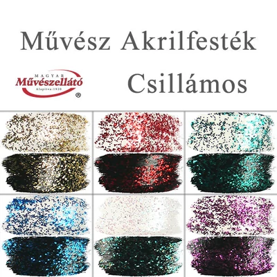 Umelecká akrylová farba, trblietavá, 250 ml - rôzne farby