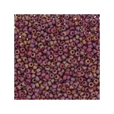 Miyuki japonské sklenené koráliky 11/0 - Frost Opaque Glaze Rainbow Dark Red