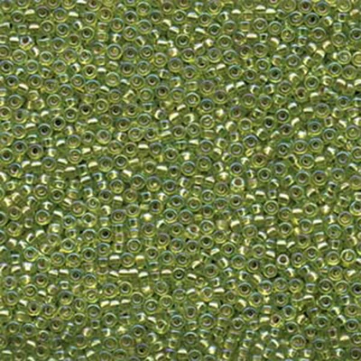 Miyuki japonské sklenené koráliky 11/0 - Silver Lined Chartreuse