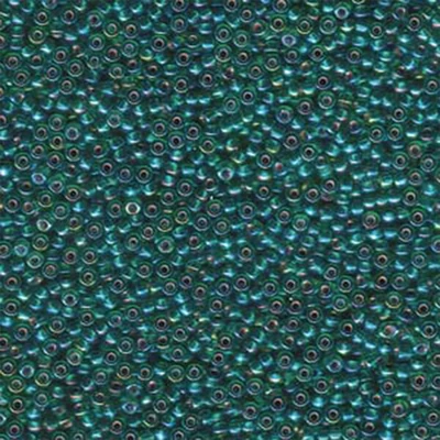 Miyuki japonské sklenené koráliky 11/0 - Silver Lined Emerald AB