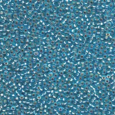 Miyuki japonské sklenené koráliky 11/0 - Silver Lined Aqua AB