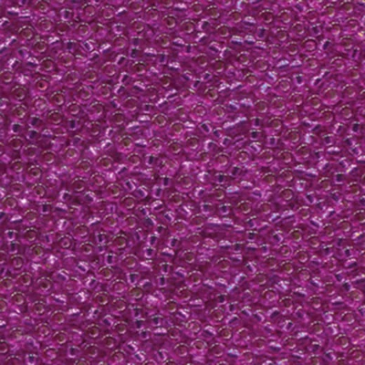 Miyuki japonské sklenené koráliky11/0 - Dyed Silver Lined Fuchsia