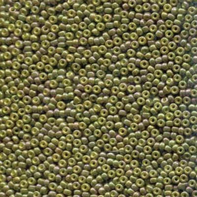 Miyuki japonské sklenené koráliky 11/0 - Opaque Golden Olive Luster