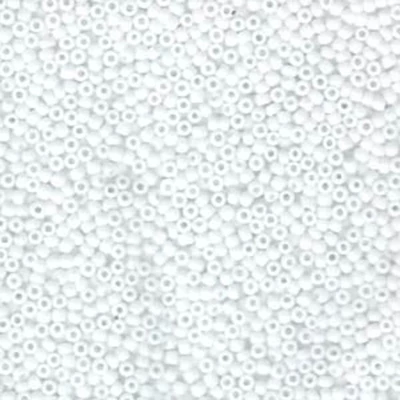 Miyuki japonské sklenené koráliky 11/0 - Matte Opaque White
