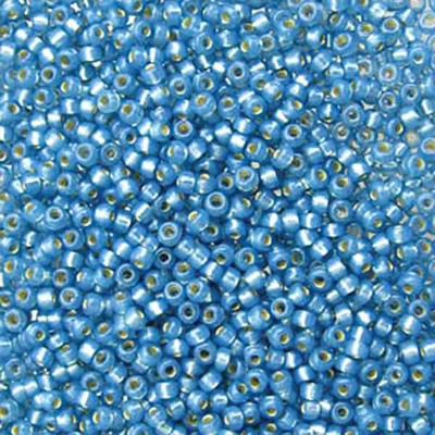 Miyuki japonské sklenené koráliky 11/0 - Duracoat Silver Lined Aqua