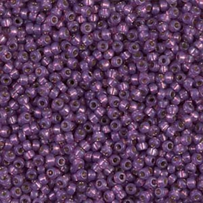 Miyuki japonské sklenené koráliky 11/0 - Duracoat Silver Lined Dark Lilac