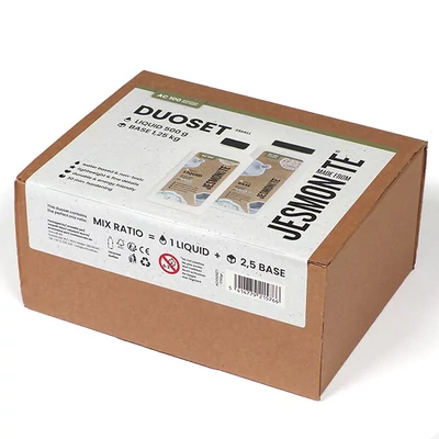 Systém akrylátovej živice Jesmonite BOX DUOSET AC100 - 500 ml tekutiny + 1250 g minerálneho prášku
