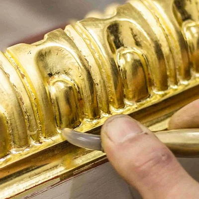 Achátový leštiaci kameň Manetti, nástroj na pozlátenie - no. 12