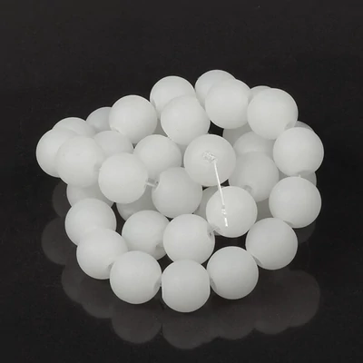 Minerálne koráliky - Biely kremeň, snehový kremeň, matný, 10 mm, 1 prameň