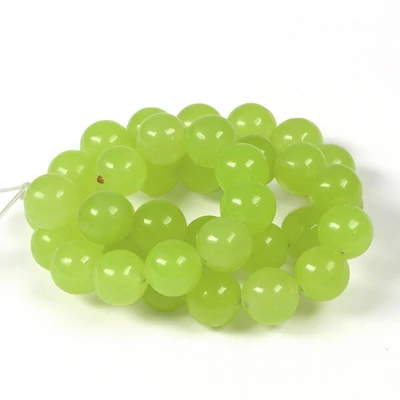 Minerálne koráliky - Zelený jadeit, maľovaný, 10 mm, 1 prameň