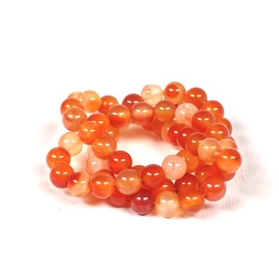 Minerálne koráliky - Broskyňový nefrit, 6 mm, 1 prameň