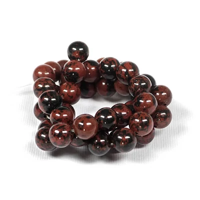 Minerálne koráliky - Mahagónový obsidián, 8 mm, 1 prameň