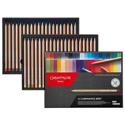 Sada farebných ceruziek Caran d&#039;Ache Luminance 6901 - 40 ks