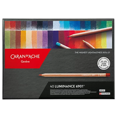 Sada farebných ceruziek Caran d'Ache Luminance 6901 - 40 ks