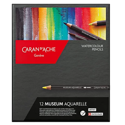 Sada akvarelových ceruziek Museum Caran d&#039;Ache - 12 ks