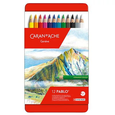 Sada farebných ceruziek Caran d'Ache Pablo - 12 ks