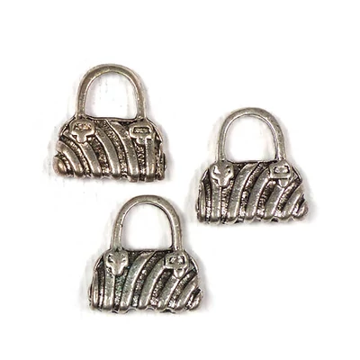 Charm kovová ozdoba, 3 ks - sieťka, 3d
