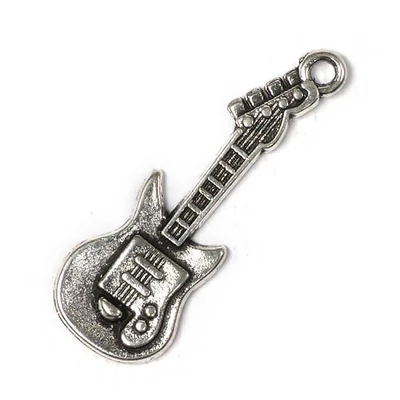 Charm kovová ozdoba, 3 ks - gitara