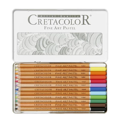 Sada pastelových ceruziek Cretacolor Fine Art Pastel - 12 ks, v kovovej krabičke