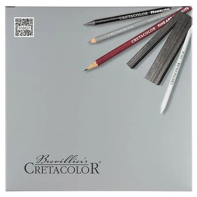 Grafitová sada na kreslenie Cretacolor Silver Box, 17 kusov, v drevenej krabičke